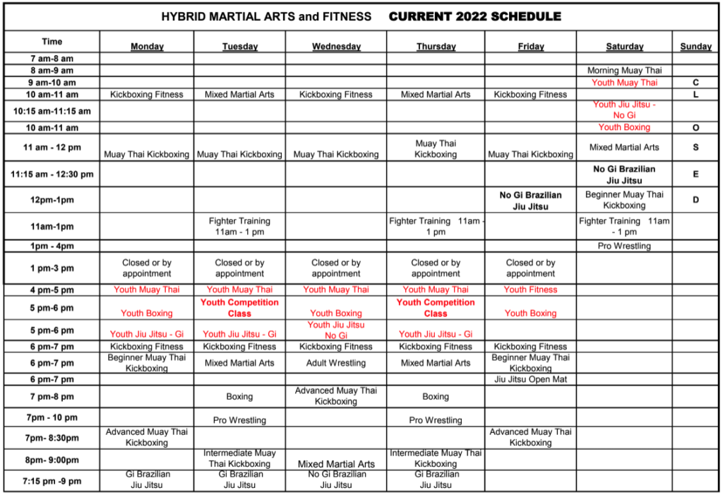 Class Schedules