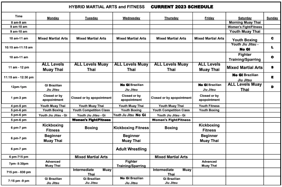 Class Schedules